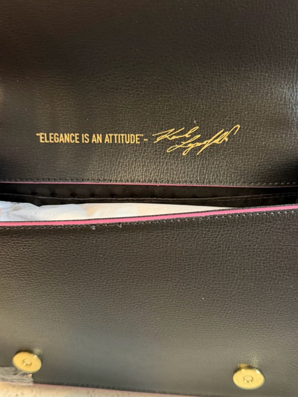 Karl Lagerfeld Black Crossbody with Multicolor Logo and Strap - Picture 6 of 7
